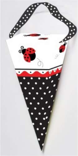 Ladybug Cone Shaped Treat Boxes - Click Image to Close